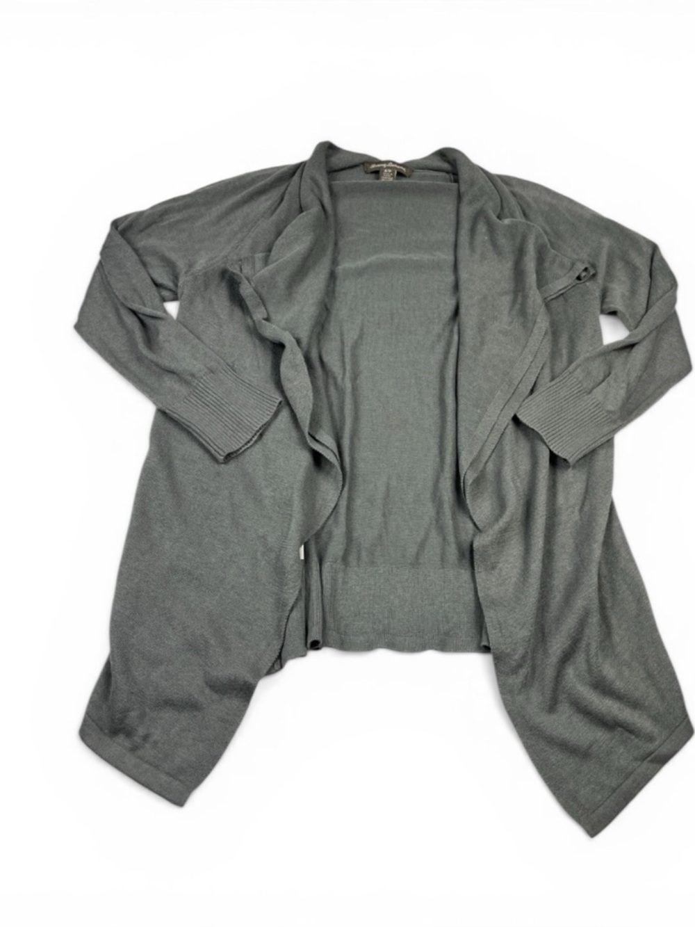 Tommy Bahama Womens Open Front Cardigan Gray Soft Knit Layering Casual Sweater S